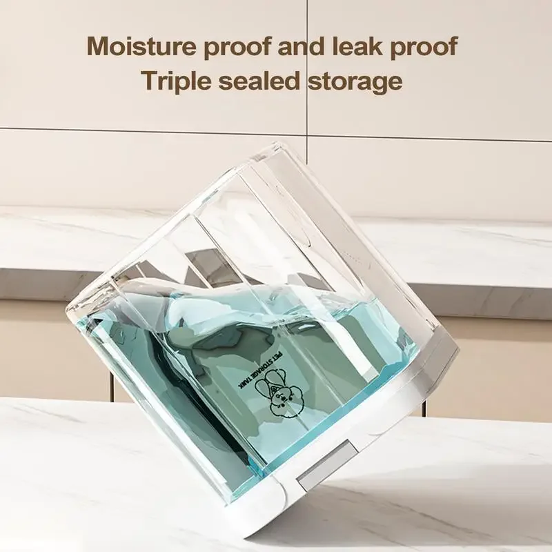 Cat Dog Food Storage Container Sealed Moisture-proof Plastic Tank Pet Food Container with Lids Sealing Box Stackable 5L Bucket