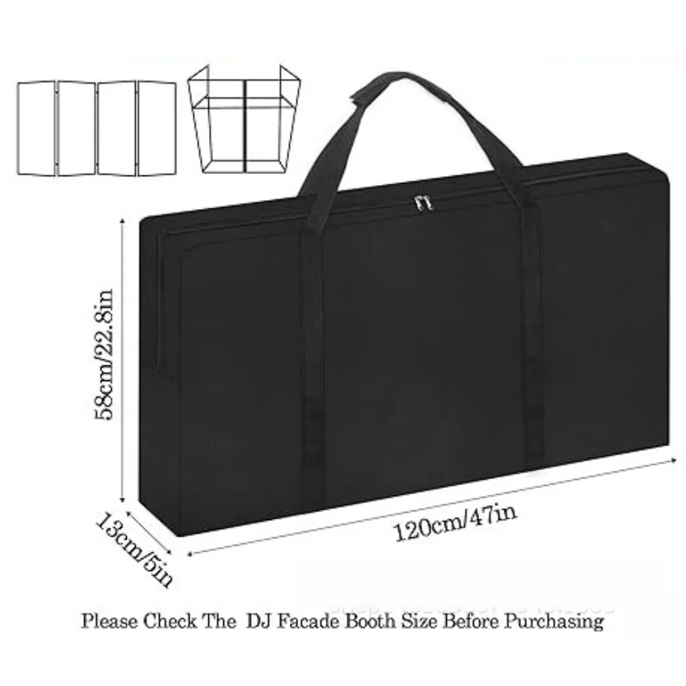 Bolsa de transporte para soporte de DJ, compatible con mesa de estudio y almacenamiento, tela Oxford impermeable, 120L x 13W x 58H CM