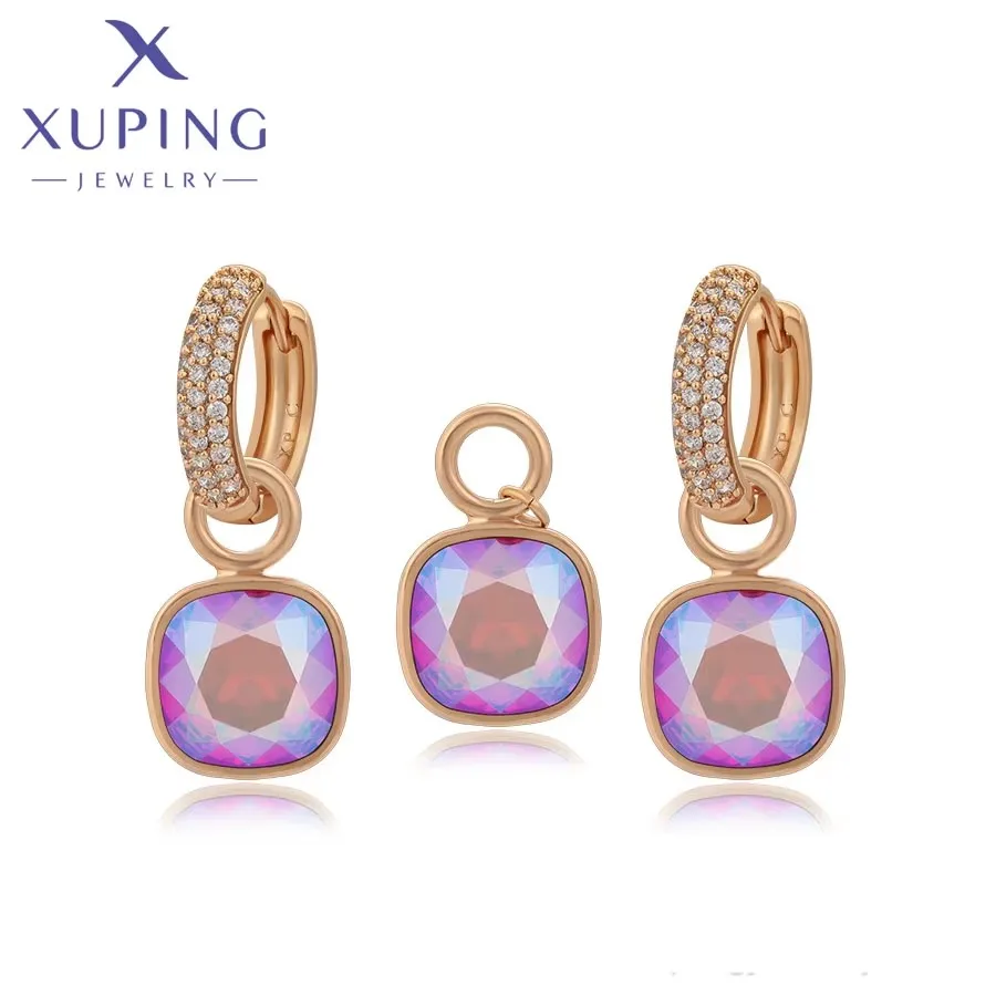 

Xuping Jewelry Elegant Charm Earrings and Necklace Crystal Jewelry Set for Women Girl Party Birthday Gift 60206