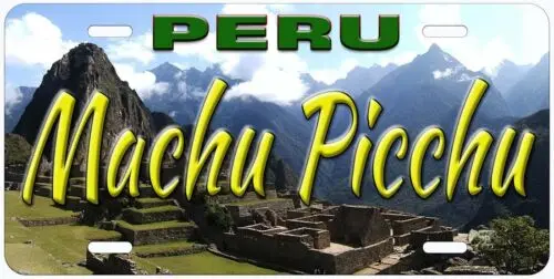 Machu Picchu Peru Novelty Car License Plate Aluminum
