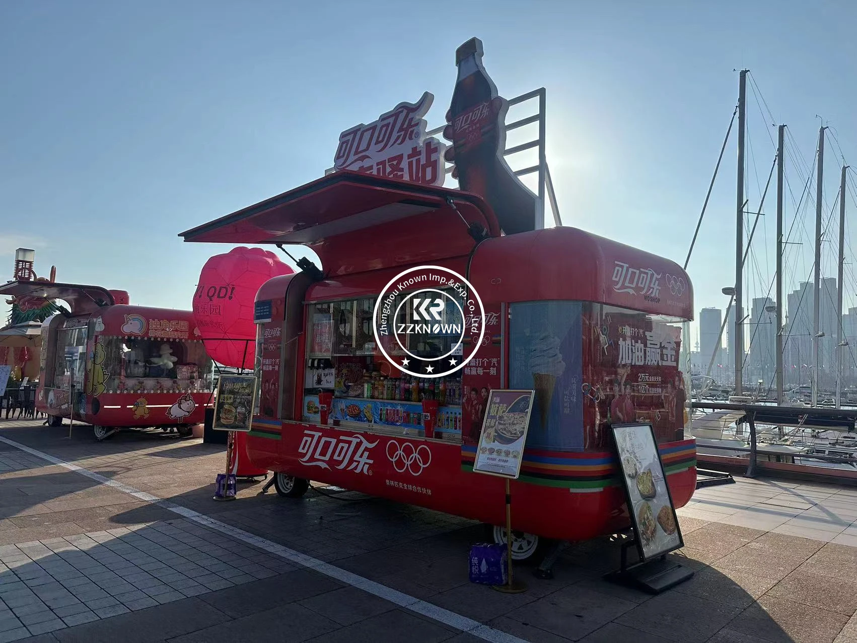 Fully Equipped Fast Food Truck Mobile Kiosk Coffee Shop Street Restaurant With Kitchen Equipments Concession Food Trailer