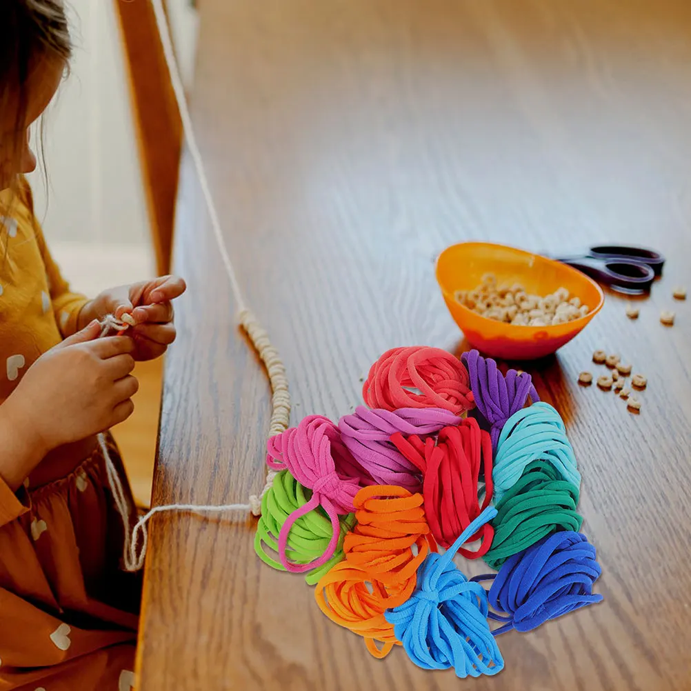 

96Pcs Loom Loops Potholder Elastic Bands Multicolored Weaving Refill DIY Craft Supplies Kids Loom Kit Pot Holder
