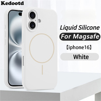 Official Original Liquid Silicone Soft For Magsafe Case For iPhone 16 Plus 15 14 13 12 Pro Max Magnetic Wireless Charging Cover