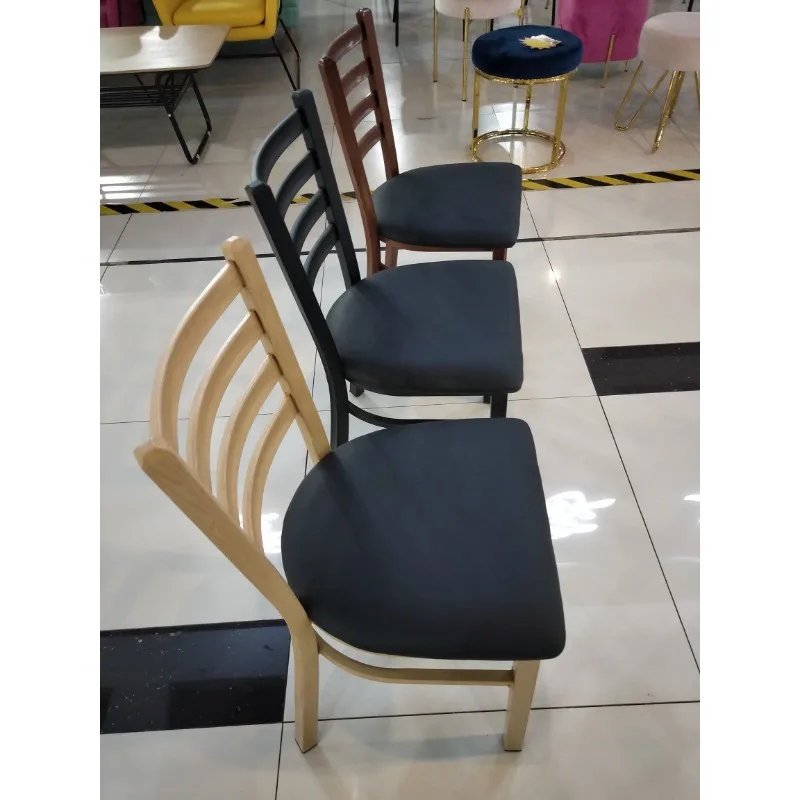 Morden Furniture Solid Wood Modern Design Restaurant Chairs with Natural Color PU Leather Cushion for Home Bar Cafe Hotel Use