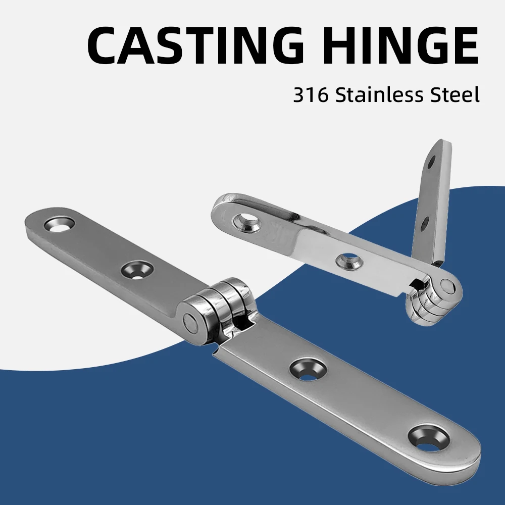 1 Piece 316 Stainless Steel Heavy Duty Flat Hinge Folding Thickened Casting Hinge Hardware Accessories 170mm*18mm