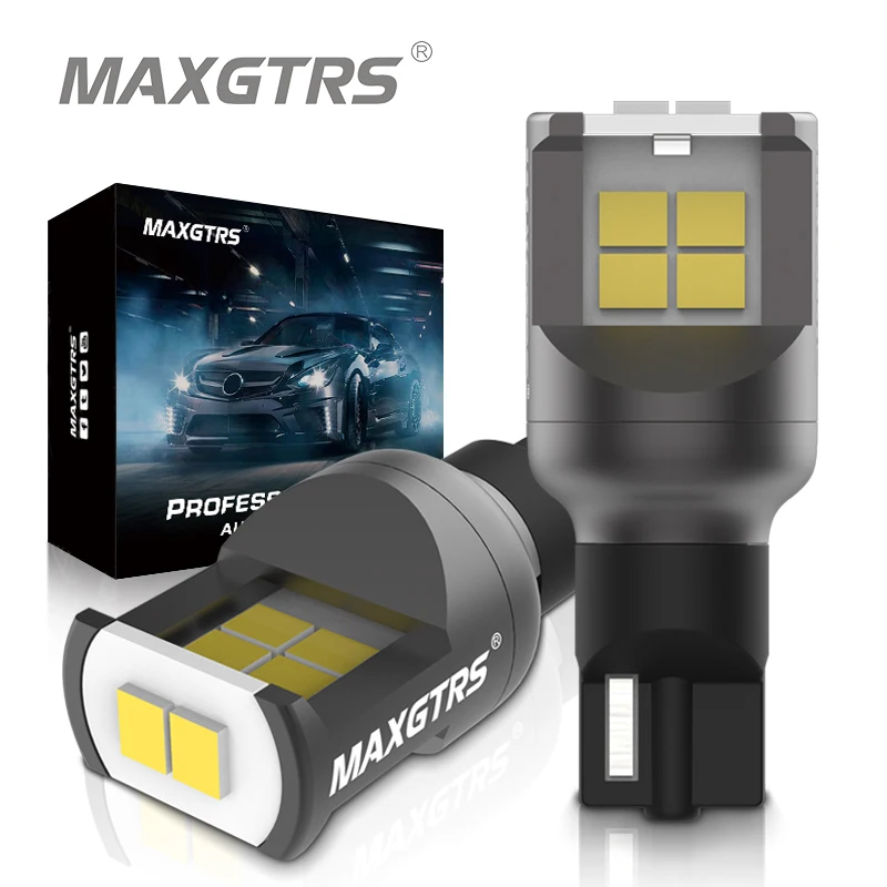 2x W16W 3080 SMD Car T15 LED 921 912 Wedge 904 906 920 Reverse Instrument Panel Lamp White Żarówki do tylnych świateł obrysowych