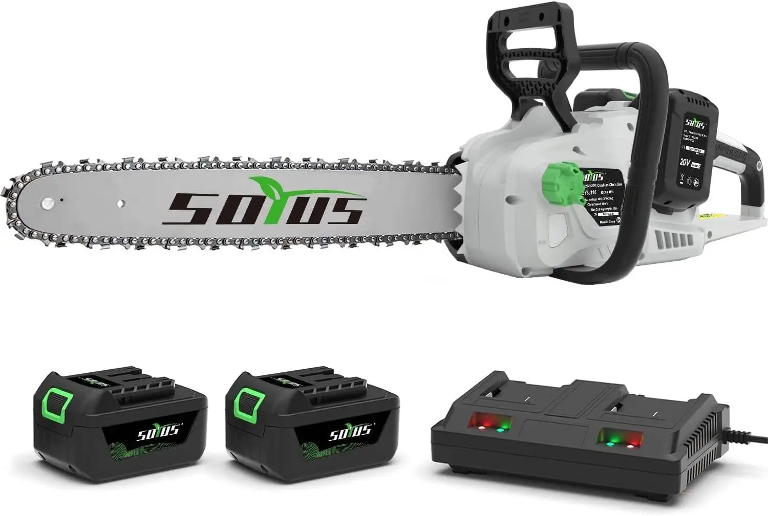 

Cordless Chainsaw with Battery and Charger, Battery Operated Chainsaw with Auto-Tension & Auto