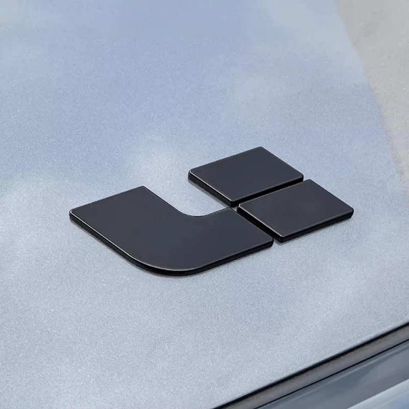 Car Front Rear Emblem Decoration Cover Exterior Black Logo Sticker Styling Accessories For Leading Ideal Li Xiang Auto L7 L8 L9