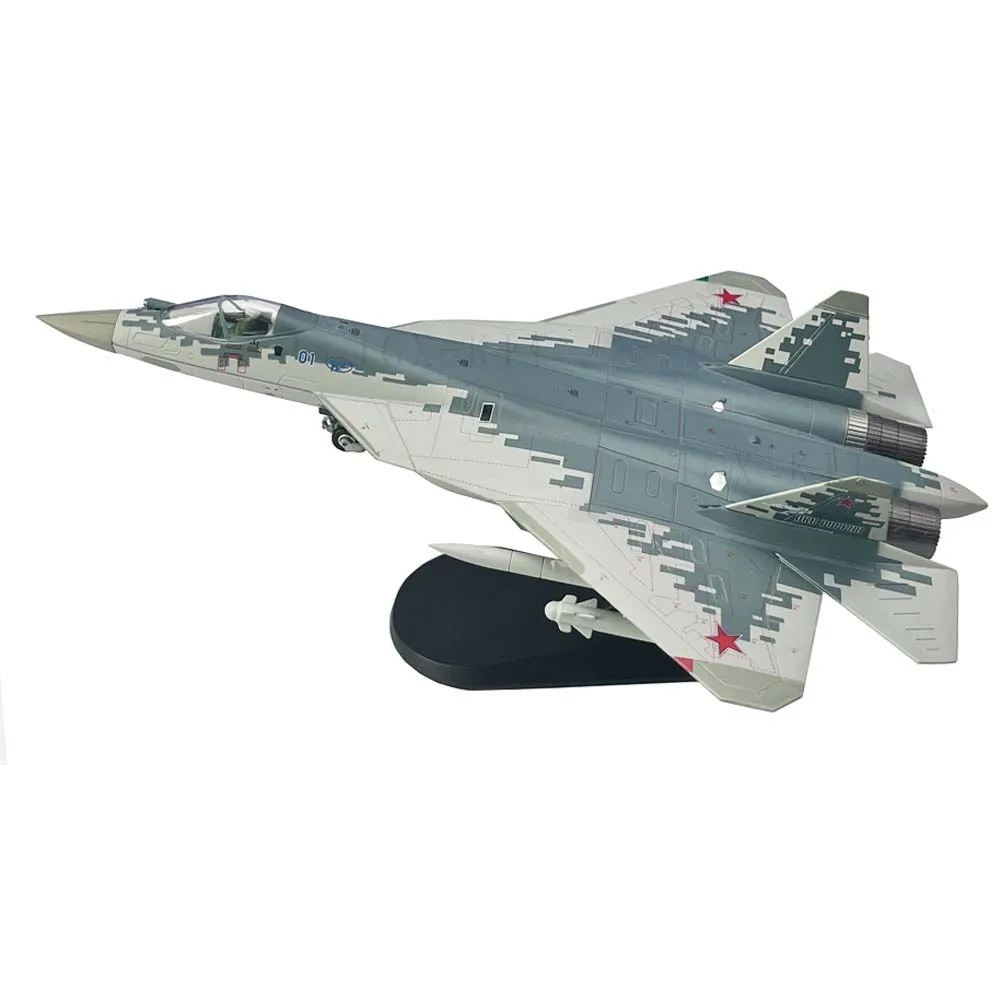 Sukhoi lutador jato avião modelo brinquedo, aviões militares, liga acabada, Simulação Diecast, Metal, russo, SU57, 1:72 Escala