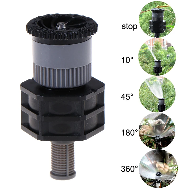 Adjustable Spray Shrub Sprinkler Head Garden Irrigation Atomized Sprinkler Misting Rotary Spray Nozzle 1/2'' Female Thread DN15