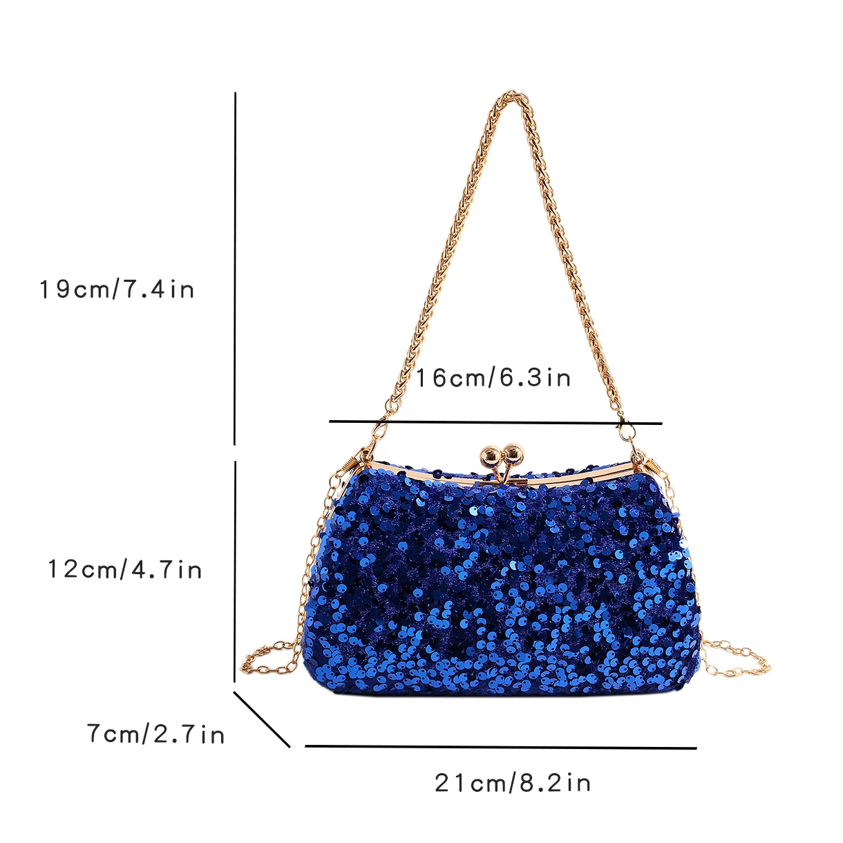 Shiny Sequined Evening Clutch Bag For Women Luxury Party Wedding Purse And Handbag Designer Chain Crossbody Phone Bag Silver