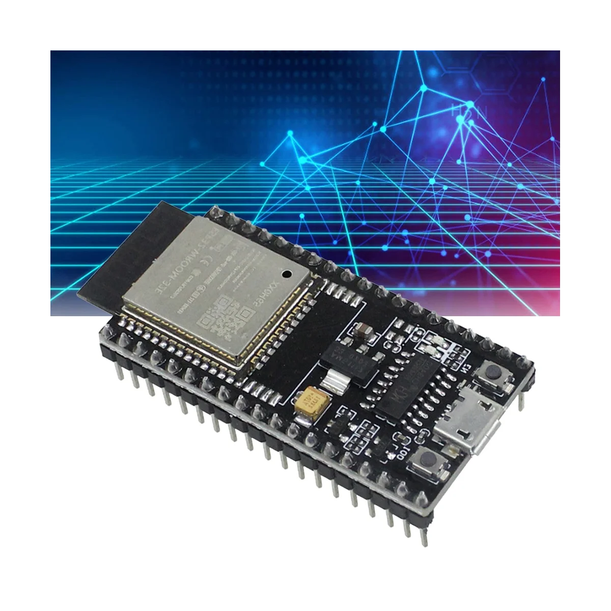 ESP-WROOM-32E WIFI Dual Core CPU Development Board ESP-WROOM-32E WIFI+Bluetooth Main Board Serial Port Module