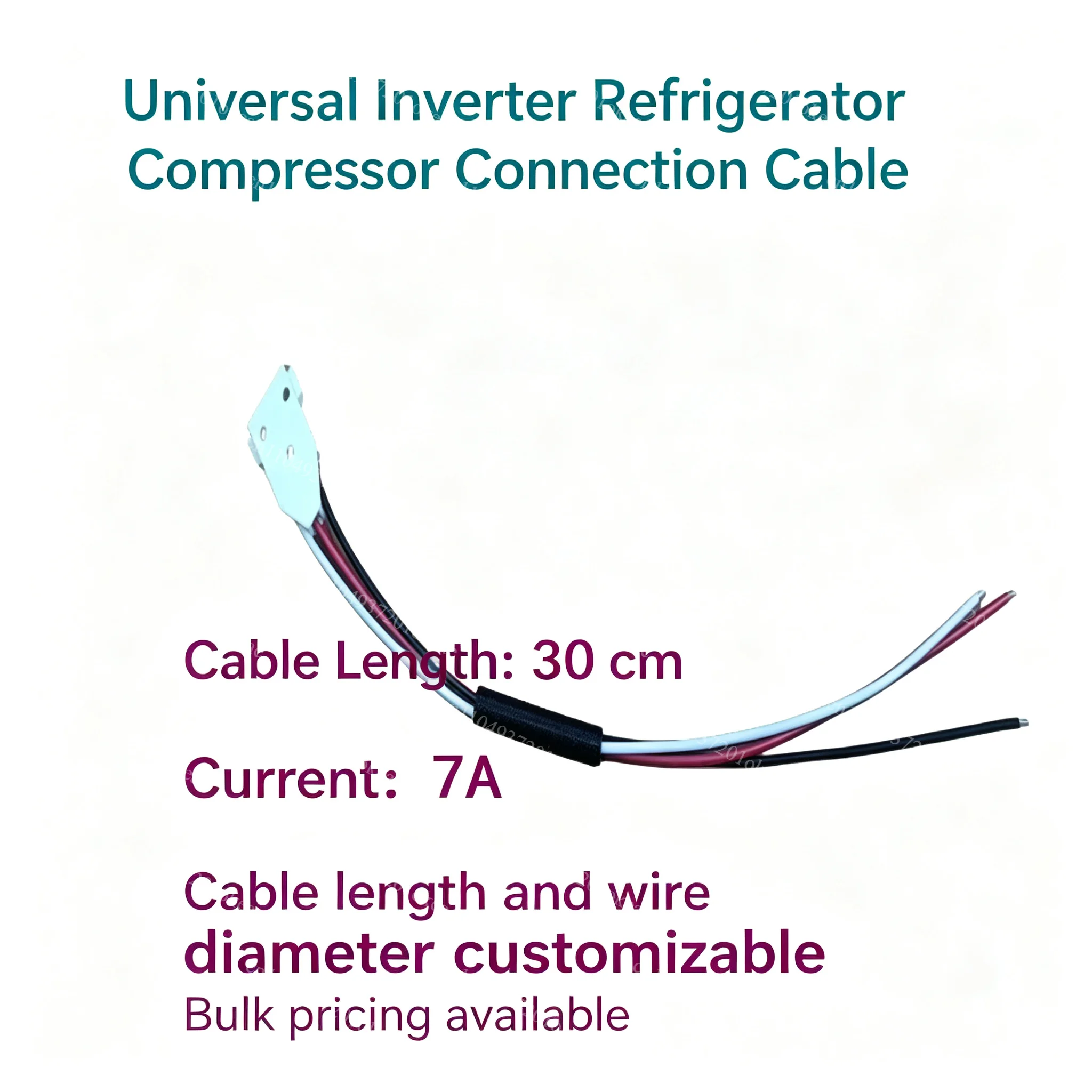 Refrigerator Inverter Compressor Terminal Plug Cable Universal Replacement Wire Harness