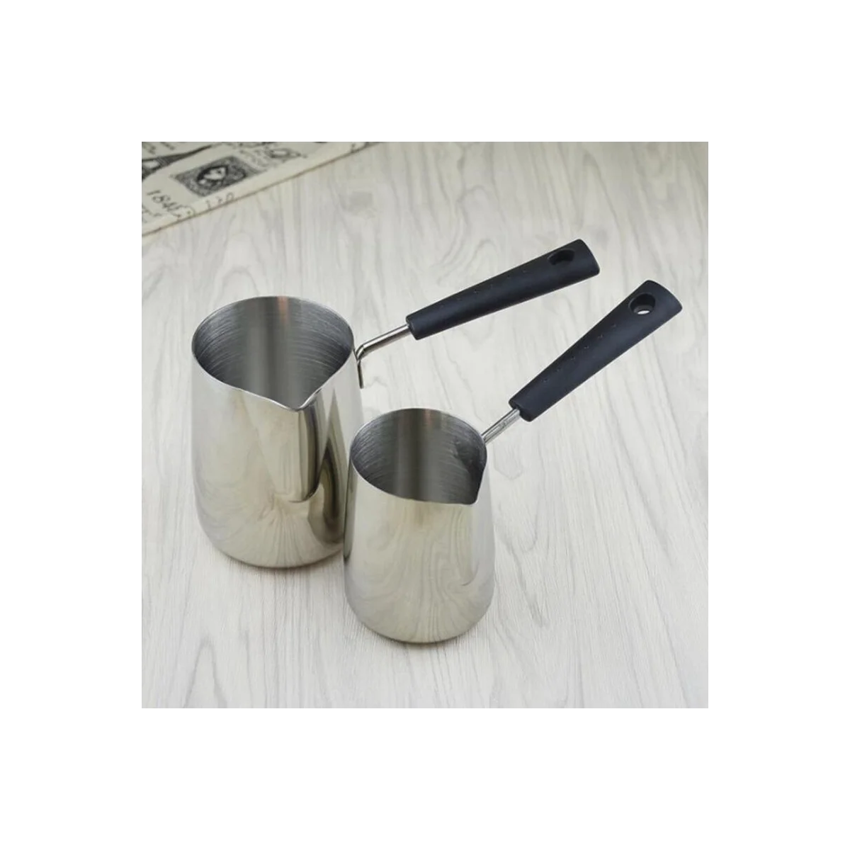 Long Handle Wax Melting Pot Candle Soap Melts Pot Scented Wax Melts Metal Coffee Pitcher Latte Milk Frothing Jug, 350ML-A70Z