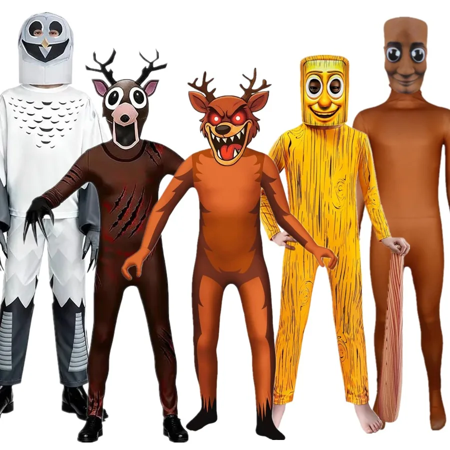 Tung Tung Tung Sahur enfants Cosplay Costume cerveau animaux garçon Horry jeu 99 nuits dans la forêt Halloween carnaval vêtements