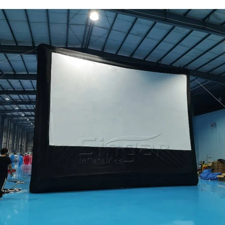 

6 meters wide commercial professional inflatable movie screen outdoor theater