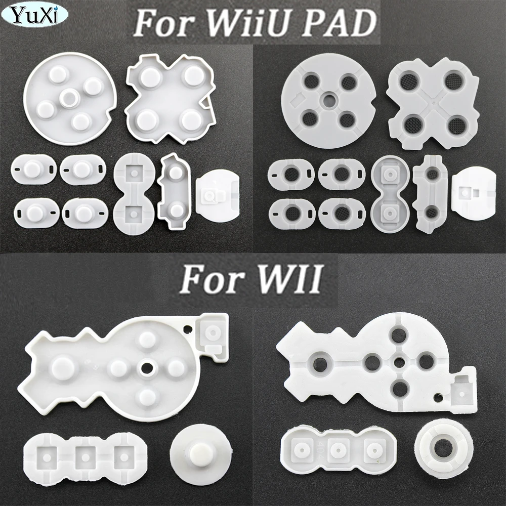 1Set Silicone Conductive Rubber For Wii for WII U Controller Button Rubber Pad Replacement Accessories