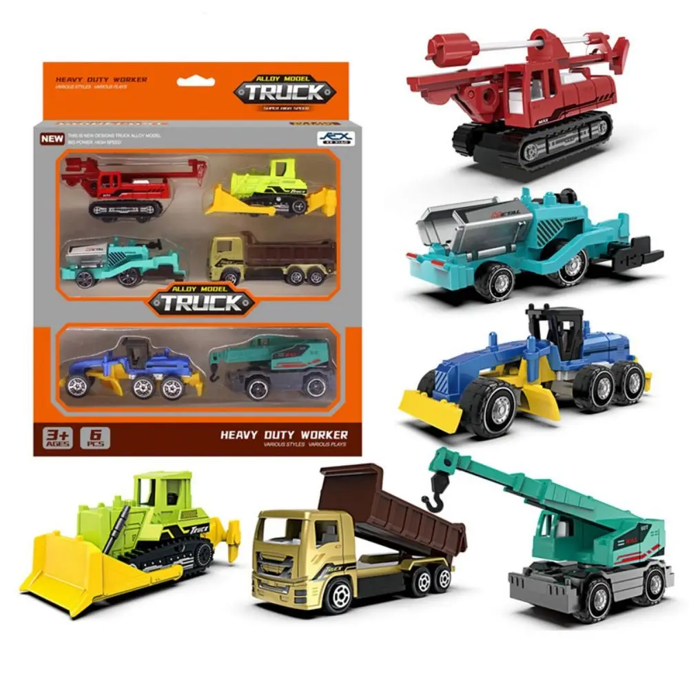 

Kids Alloy Engineering Vehicle Set Engineering Car Set Forklift Toy Car Models Inertial Sliding