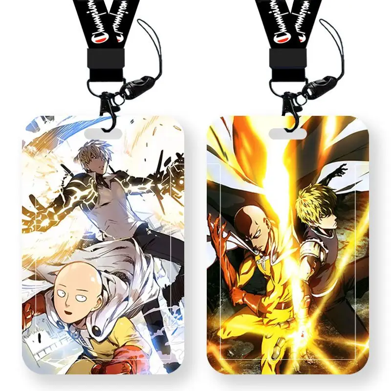 One-Punch Man Saitama Genos Tatsumak Garou Titular do cartão Criativo de alto valor impresso ônibus metrô cartão capa protetora com cordão