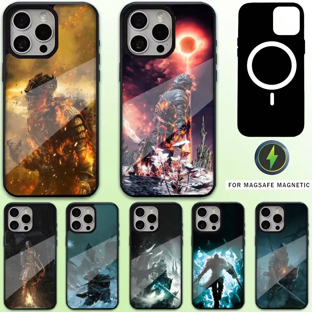

D-Dark S-Souls Game Phone Case For iPhone17,16,15,14,13,12,11 Plus,Pro Max Magnetic For Magsafe Wireless Charging