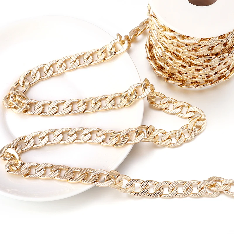 5 yards/roll Aluminum NK Mesh Chain Necklace Link Chain Metal Men Chains For DIY Jewelry Making Findings Accessories Supplies