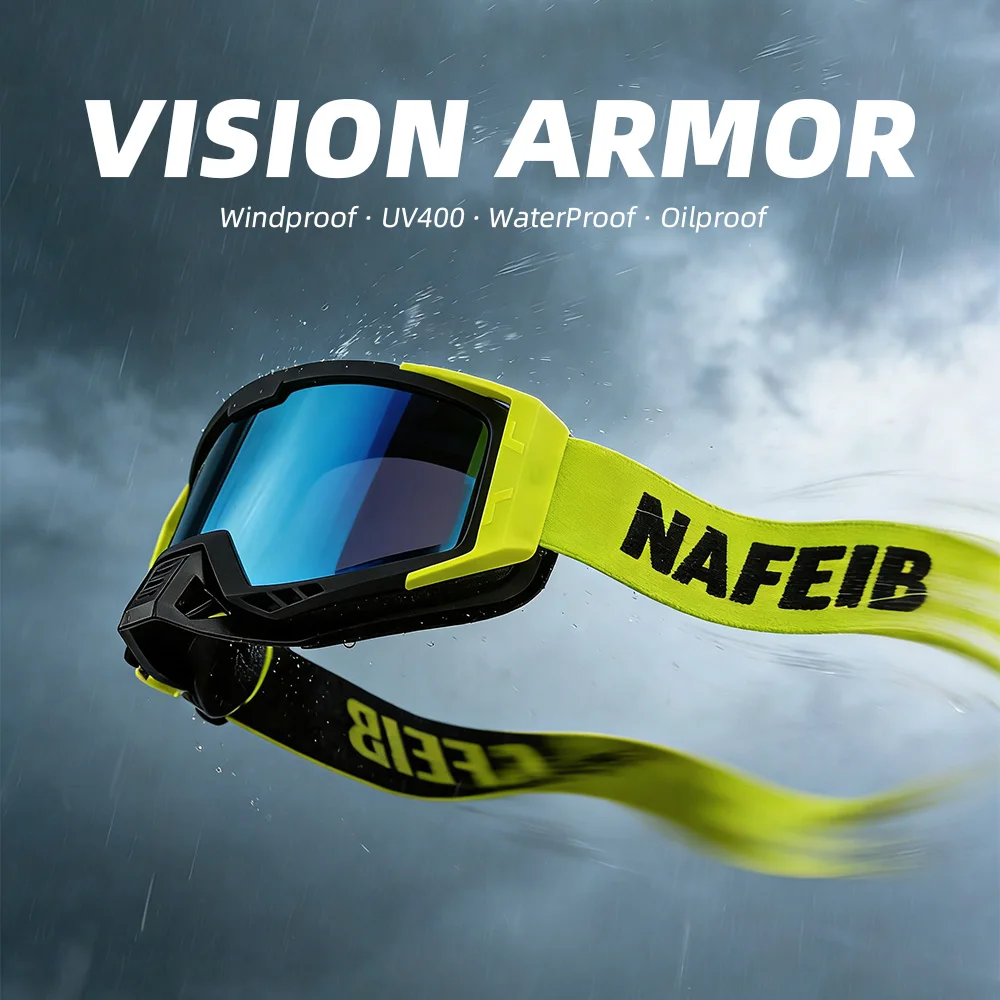 Motorcycle Helmet Protective Glasses N2510 Windproof Dustproof Outdoor Sports Eye Goggles Ski Motocross Riot Contr 3