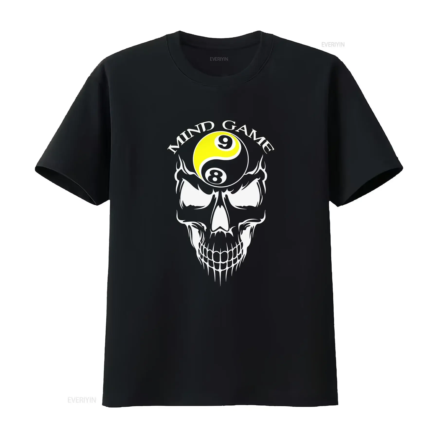 Pool player mind game shirt 8 ball 9 gift T billiards vintage Washed Unisex fashion Soft streetwear homme graphic Slightly