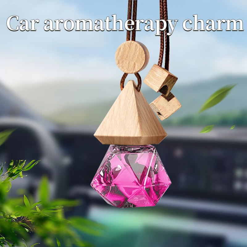 

HUITAI Car Essential Oil Pendant Fragrance Air Freshener Diffuser Scent Perfume Bottle Ornament Hanging Bottle Car Accessories ﻿