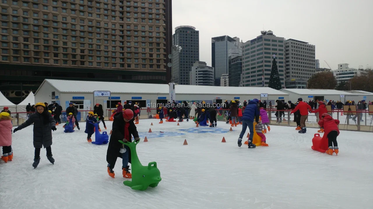 ice rink toys for skating plastic ice booster with ice blade