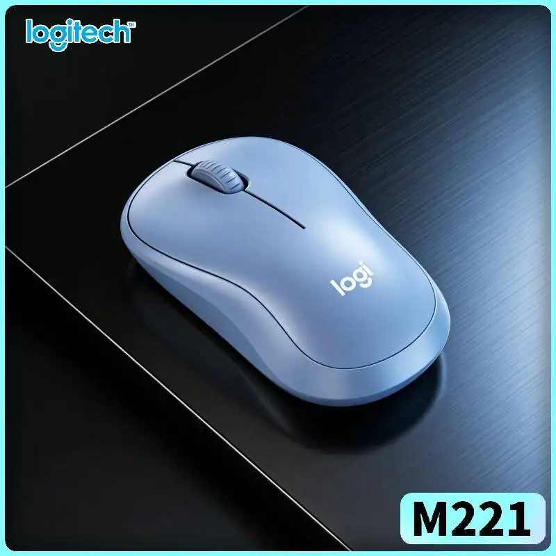 Logitech M221 Silent Wireless Mouse - 2.4GHz No-Lag Link, Noise Mute, 18-Month Battery, Home Office Quiet Spots
