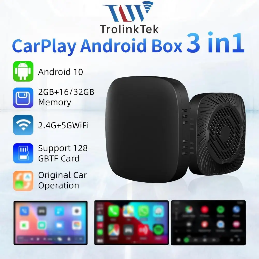 Беспроводной AI-бокс A133 для Android 10, CarPlay и Android Auto: умные автомобильные системы для Netflix, YouTube и беспроводного CarPlay (для автомобилей с проводным CarPlay) Беспроводной AI-бокс A133 для Android 10, CarPlay и Android Auto: умные автомобильные системы для Netflix, YouTube и беспроводного CarPlay (для автомобилей с проводным CarPlay)