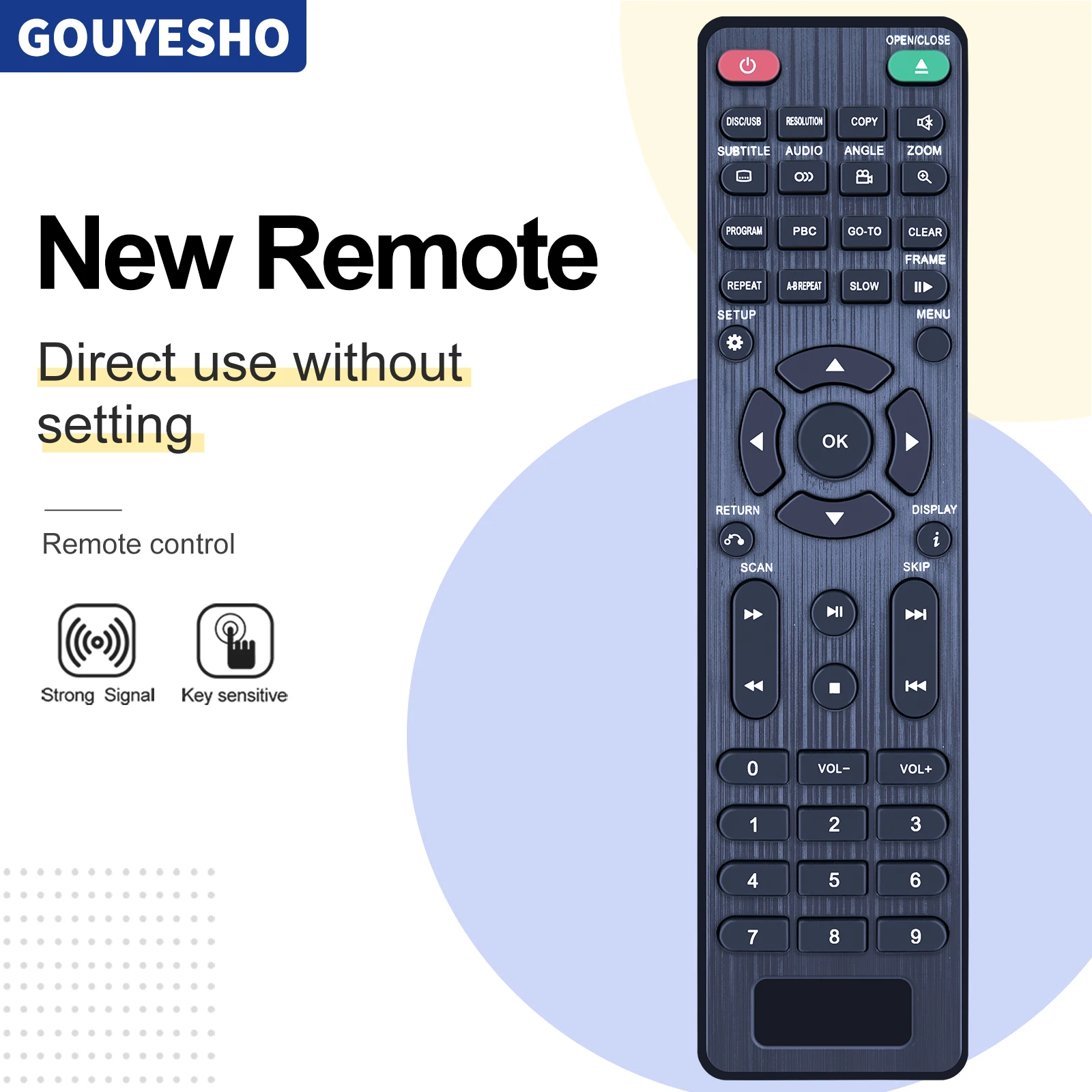 

New Remote Control For MEGATEK DP-260M55HD Region-Free DVD Player