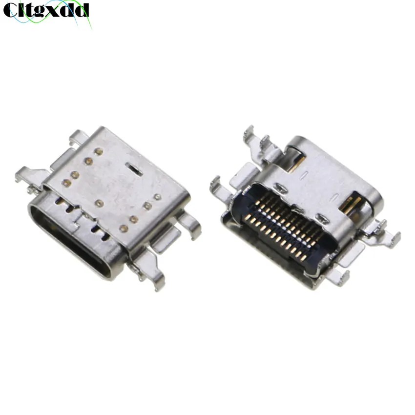 1PCS USB Type-C Female Socket Double Row 24 Pin 24P Charging Connector Port For Dell Laptop Notebook PC Tail Plug Interface