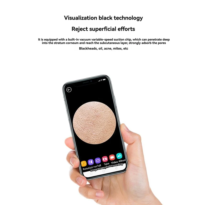A97G Visuele Comedondrukker Facial Diepe Schone Machine Mee-eters En Acne Remover Verwarmd Gezicht Elektrische Mee-eter Sucker