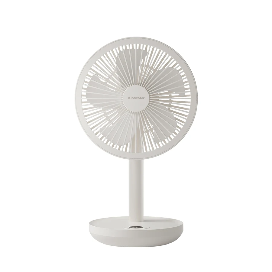BLDC Oszillierender Tischventilator 4000mAh 5 Windgeschwindigkeiten Leiser Tragbarer Aufladbarer Ventilator mit Timerfunktion für Zuhause, Zimmer, Geschenk