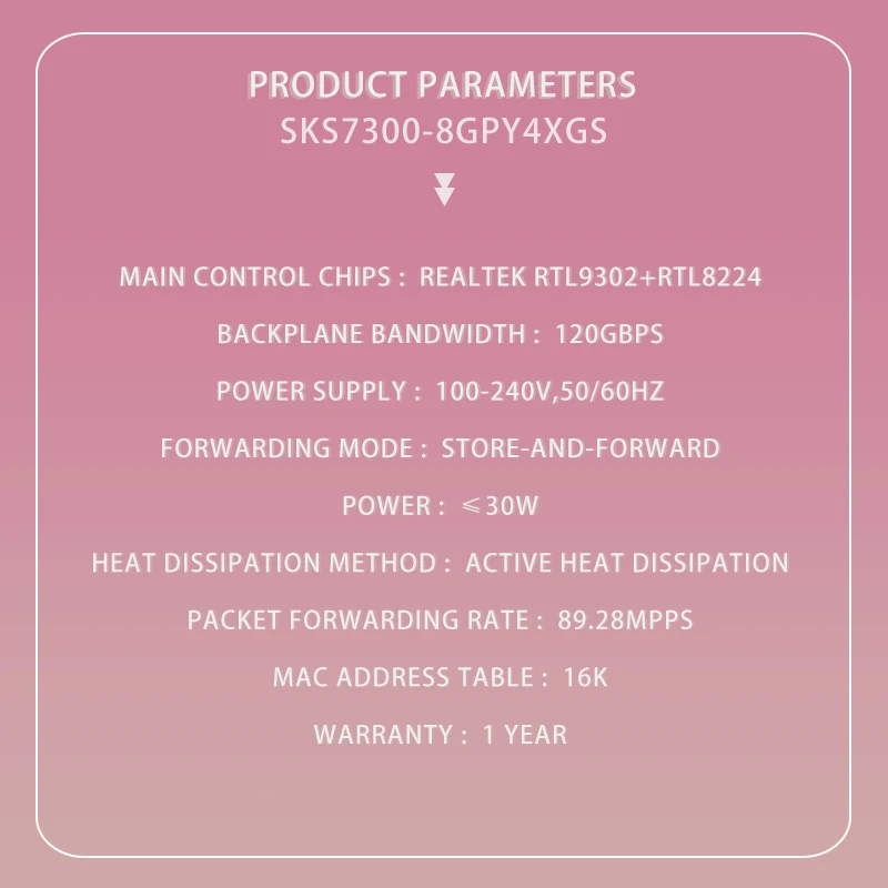 XikeStor layer 2 Managed 8 Ports 2.5G RJ45 4 Ports 10G SFP+ Support VLAN Partitioning | Port Aggregation
