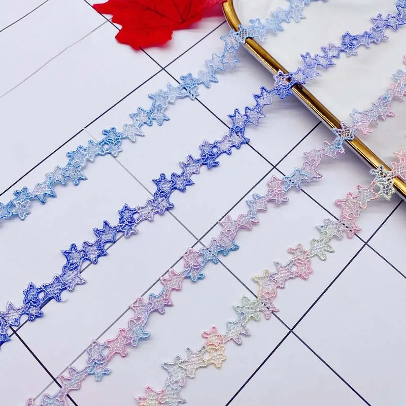 

45Yards Exquisite Water Soluble Lace Colorful Embroidery Ribbon Lace Trim Skirt Sewing Accessories Clothing Decorative Materials