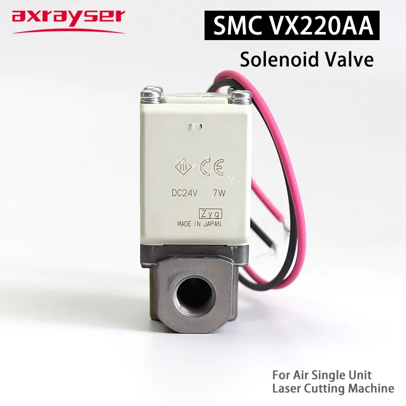 Imagem -04 - Original Smc Vx220aa Válvula de Solenóide 24v 220v Bsp Direto Way Post para Peças da Máquina de Corte do Laser da Fibra da Única Unidade ar