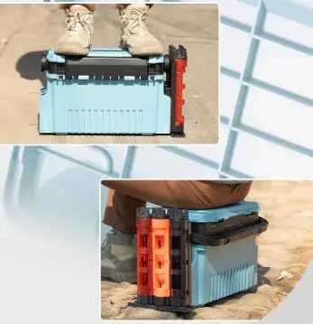 Outdoor Multifunctional Fishing Box, Rod Inserting Device, Fishing Box, Sea Fishing, Lure Storage Fishing Tackle Boxes