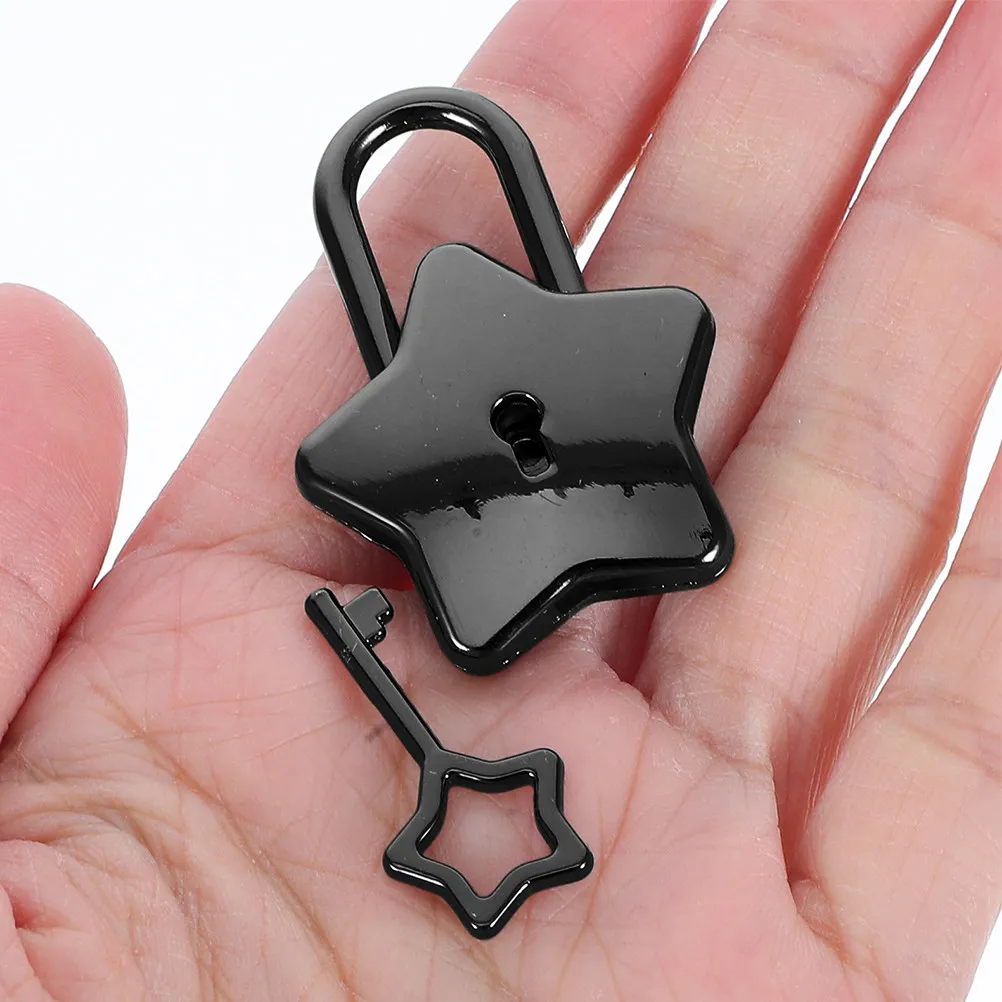 

2Pcs Notebook Lock Alloy Star Shaped Padlocks for Business Travel Luggage Diary Jewelry Storage Box Travel Locks for Luggage