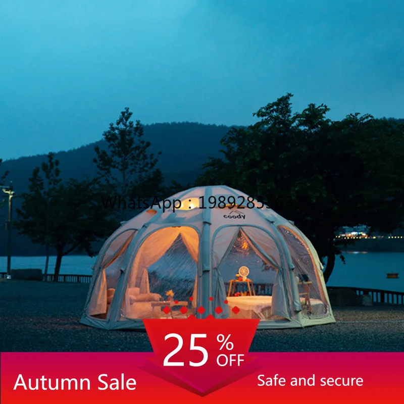 

LYY Outdoor Inflatable Spherical Tent Viewing Car Tail Cotton Round Camping Tent