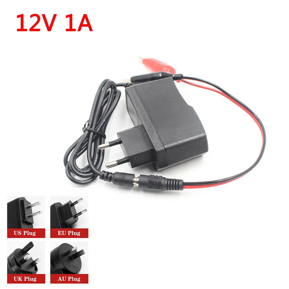 Universal Automatic 12V 1A 1000ma Battery Charger For Baby Buggy Children Toy Car Motorcycle Lead Acid Sealed Batteries EU US