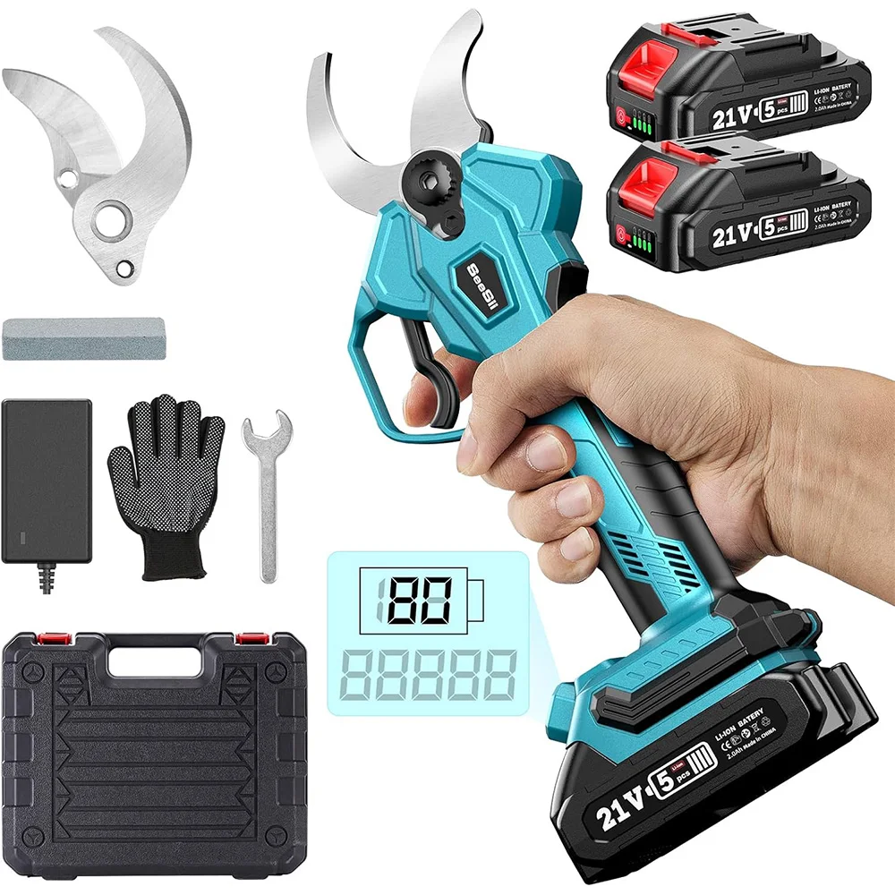 Image of Seesii 40mm Brushless Elettrico Potatura Cesoie 4 Marce Cordless Forbici Elettriche Albero da Frutto Bonsai Potatura Taglierina Per Makita 18V cod004