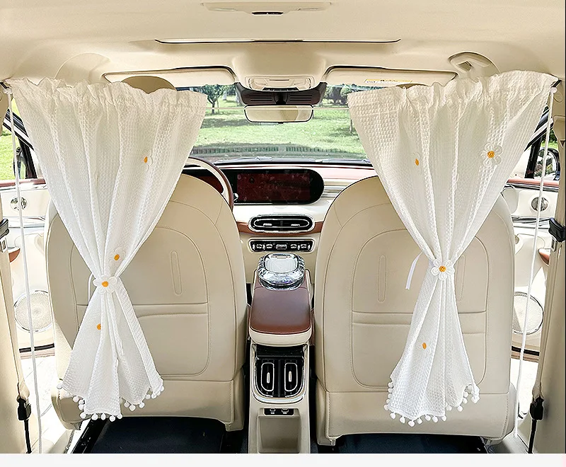 Car Privacy Curtains Universal Car Divider Curtain Between Rear Seat Auto Blackout Curtains Car Sun Shades Side Window Covers view 4