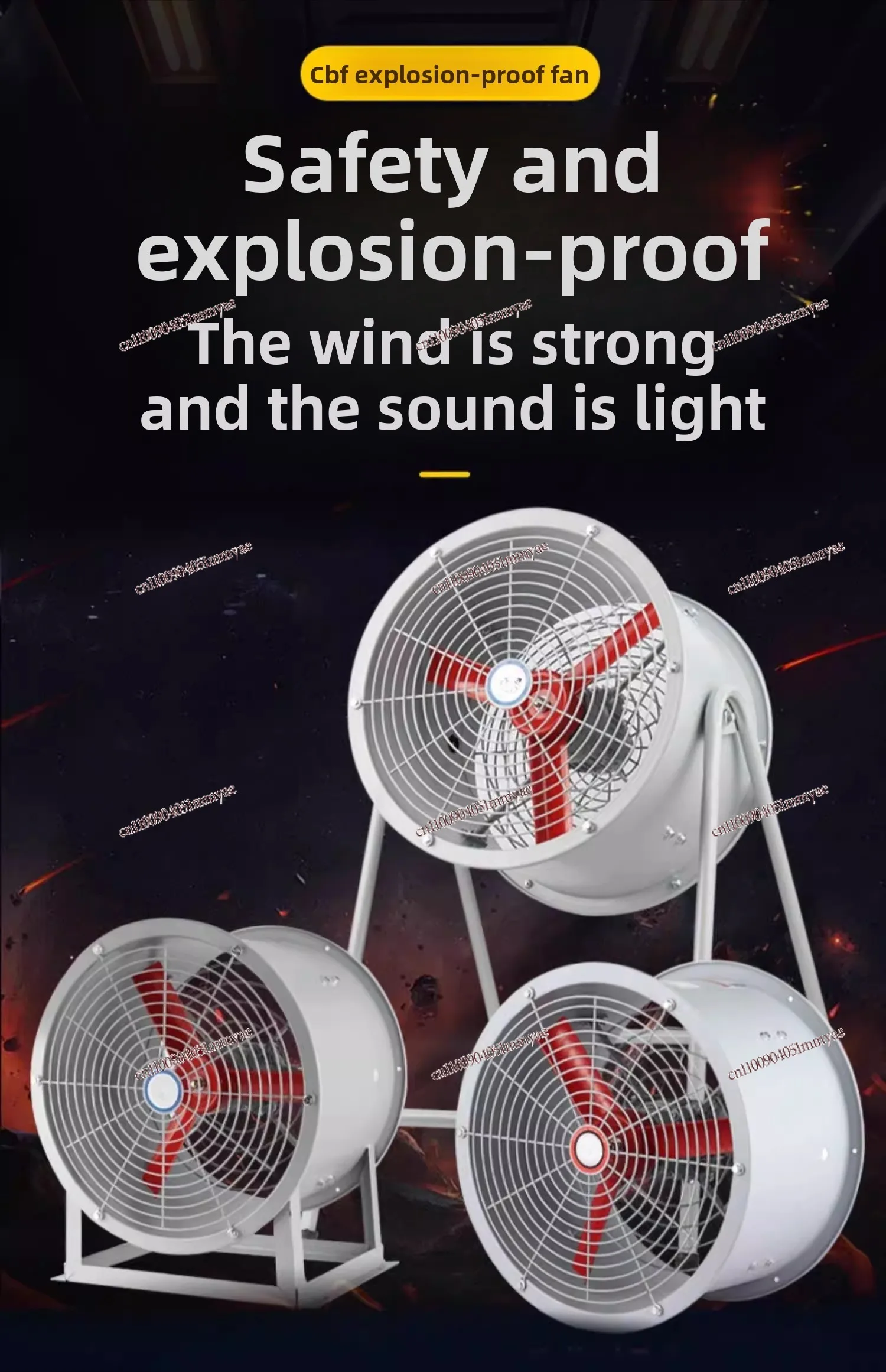 Axial Flow  220v/380v Industrial Fire Exhaust Fan Duct Exhaust Fan