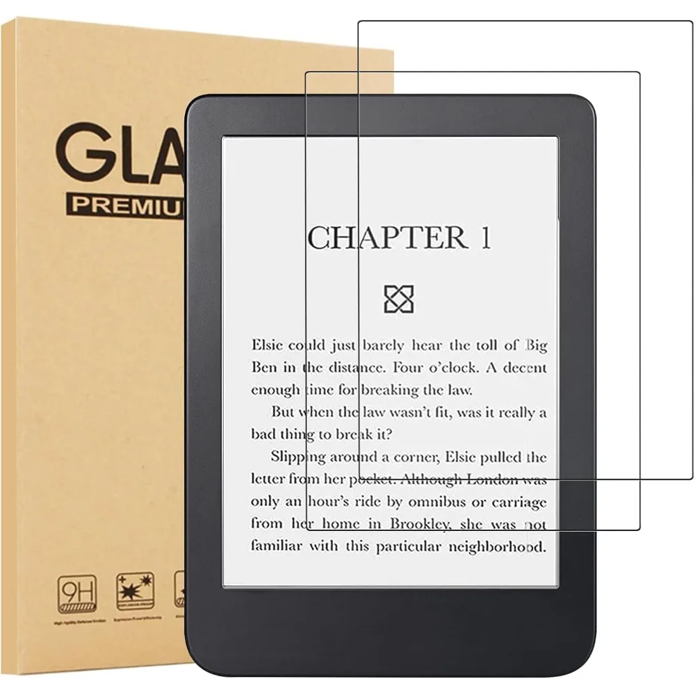 

2 Pack 6/7/10.3 inch Screen Protector Shockproof 9H Tempered Glass Bubble Free for KOBO Clara 2E Libra Colour BW 2024