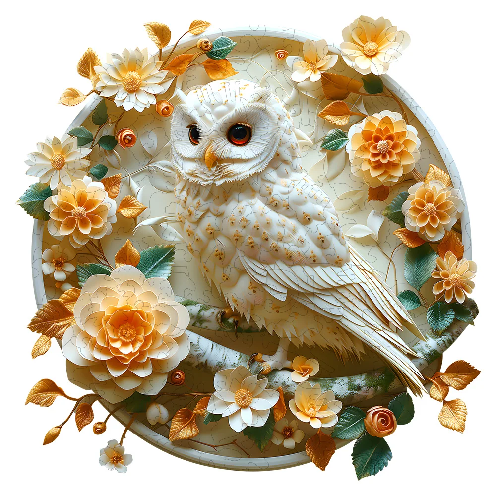 Immerse yourself in a world of tranquility and mystery with the Masseruon Moonlight Owl Wooden Puzzle. Designed for adults who a