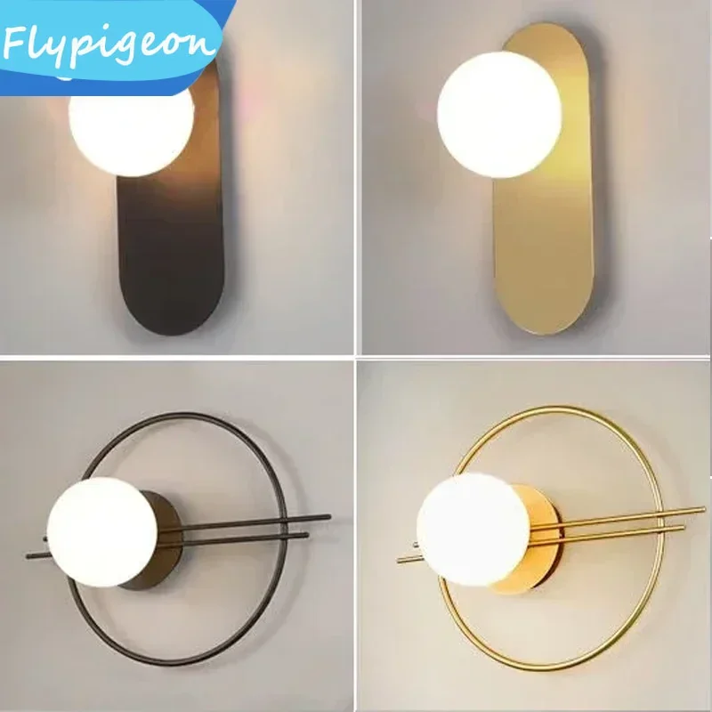 

Nordic Golden LED Wall Light Dimmable Modern Wall Lamps for Bedroom Bathroom Living Room Indoor Wall Hanging Lighting Lights