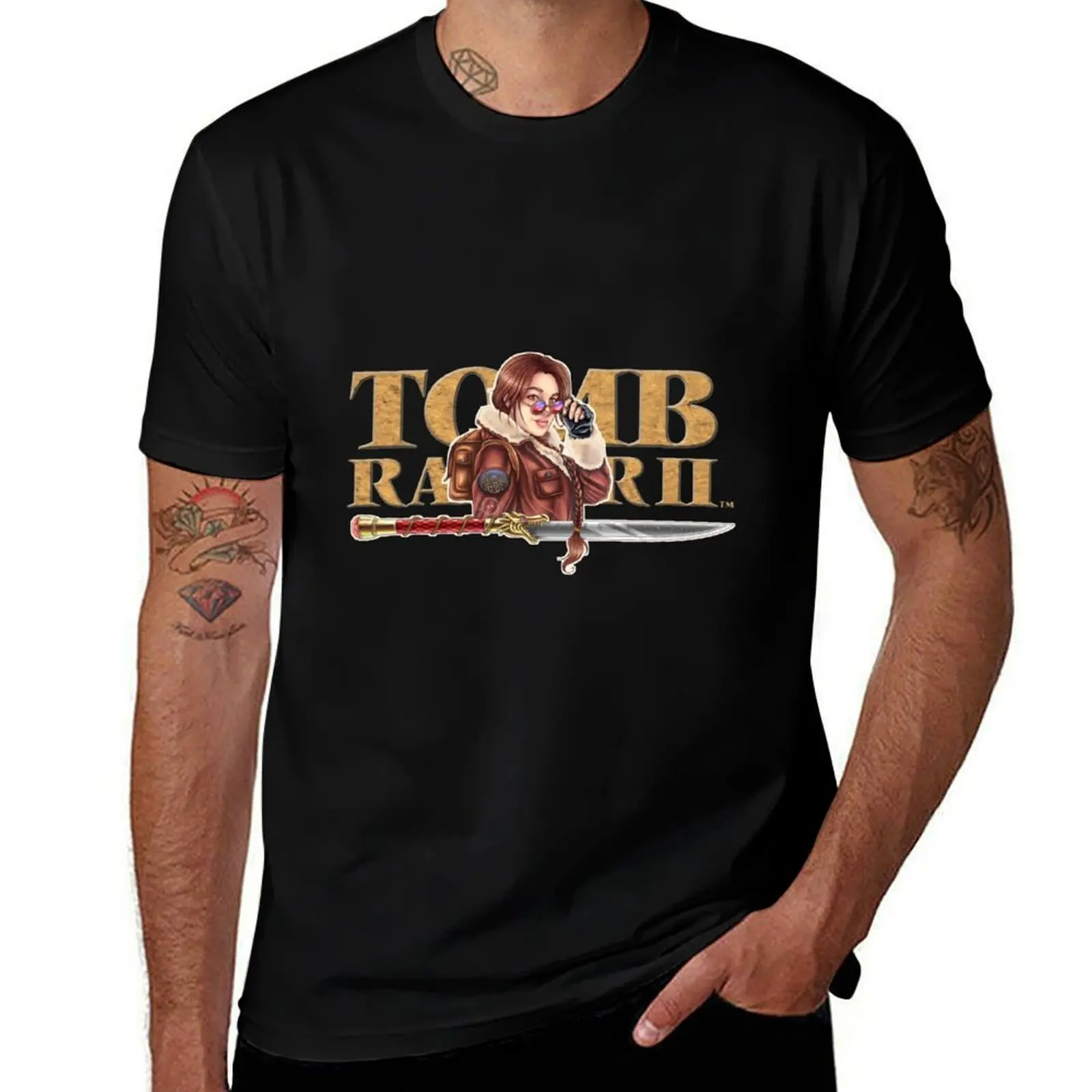 Tomb Raider 80s T-Shirt Breathable Mesh Panel T-Shirt