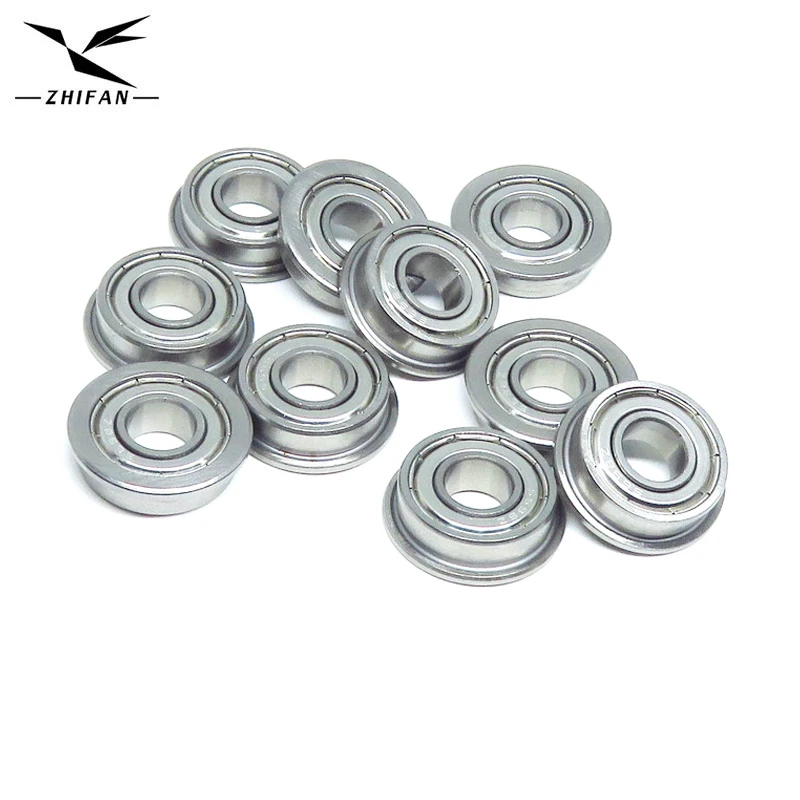 4Pcs SF698ZZ Flange Ball Bearing 8x19x6 SF698 ZZ Stainless Steel Flanged Ball Bearing 8*19*6 F698ZZ